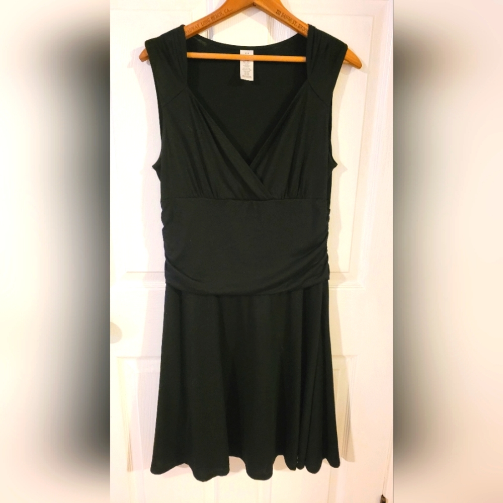 Avon Little Black Sleeveless Dress with Spandex Slip Size M